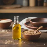 sabahları susam yağı ile yapılan oil pulling yani ağızda yağ çalkalama işlemidir.